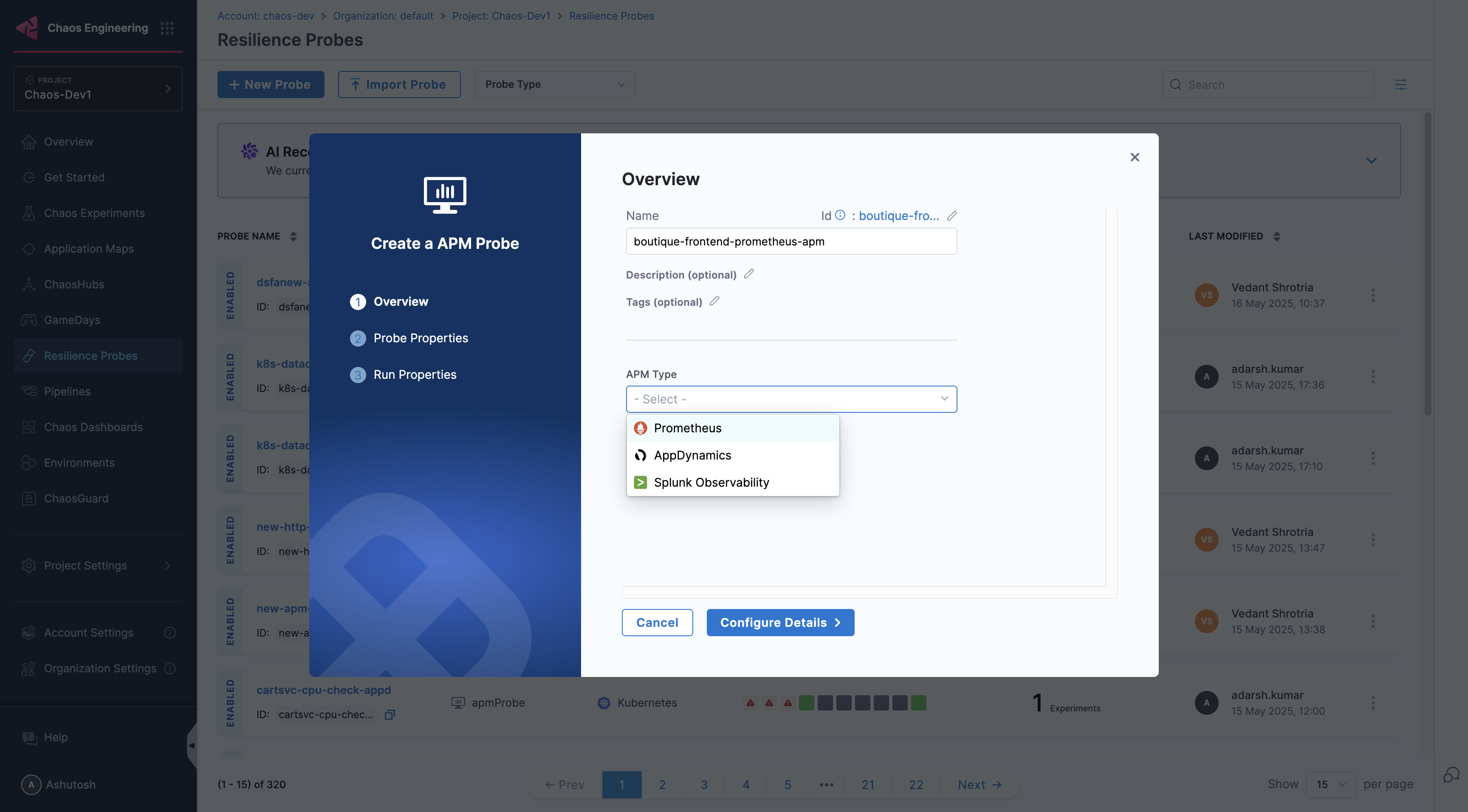Select Prometheus Probe